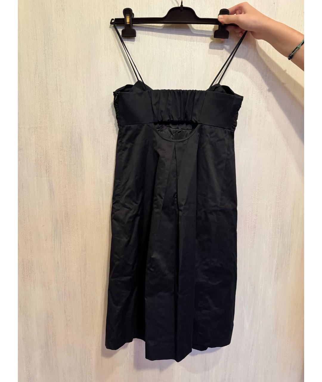 KITON Черное хлопковое коктейльное платье, фото 2