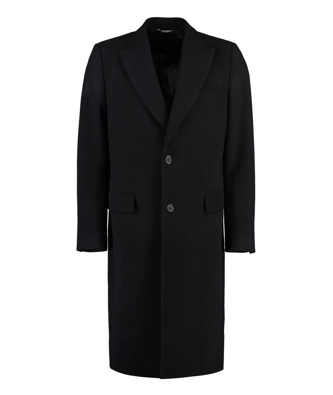 DOLCE&GABBANA Черное шерстяное пальто, фото 1