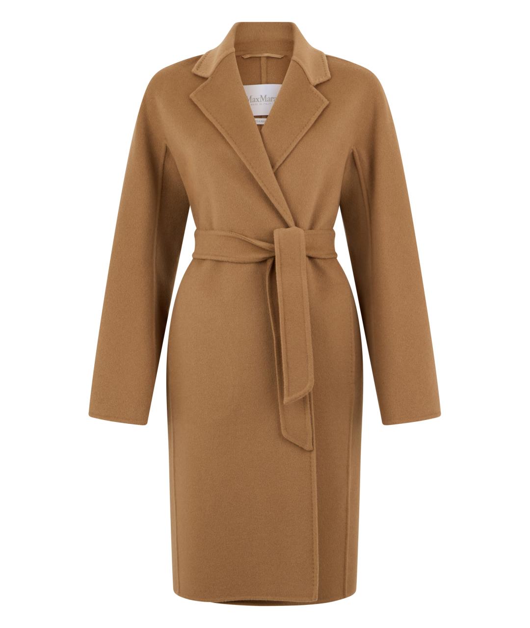 MAX MARA Коричневое кашемировое пальто, фото 1