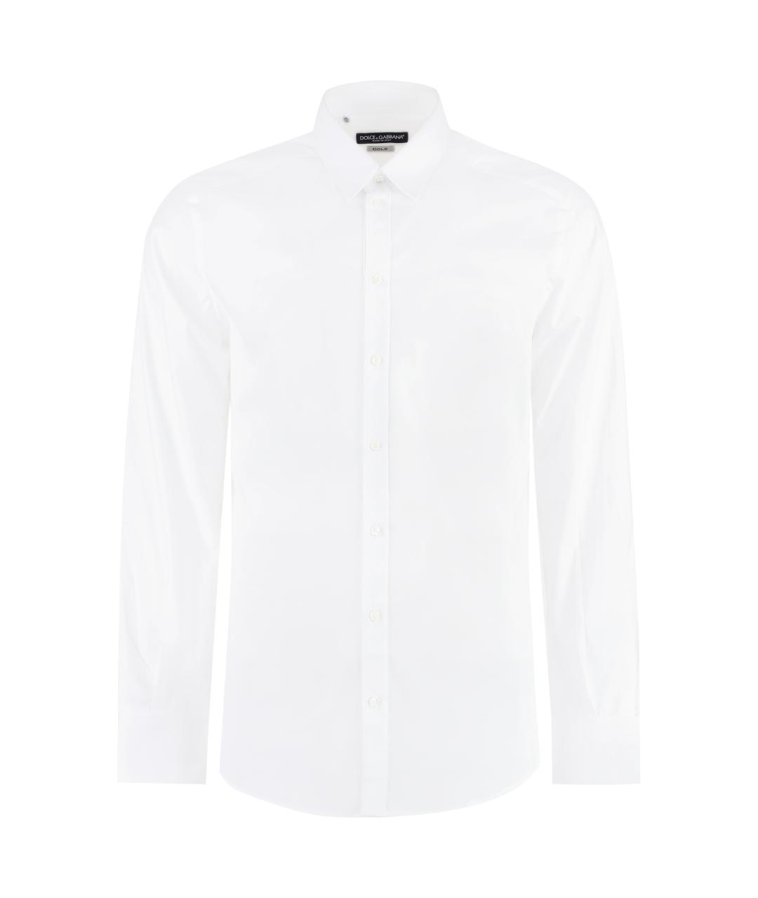 DOLCE&GABBANA Белая хлопковая классическая рубашка, фото 1