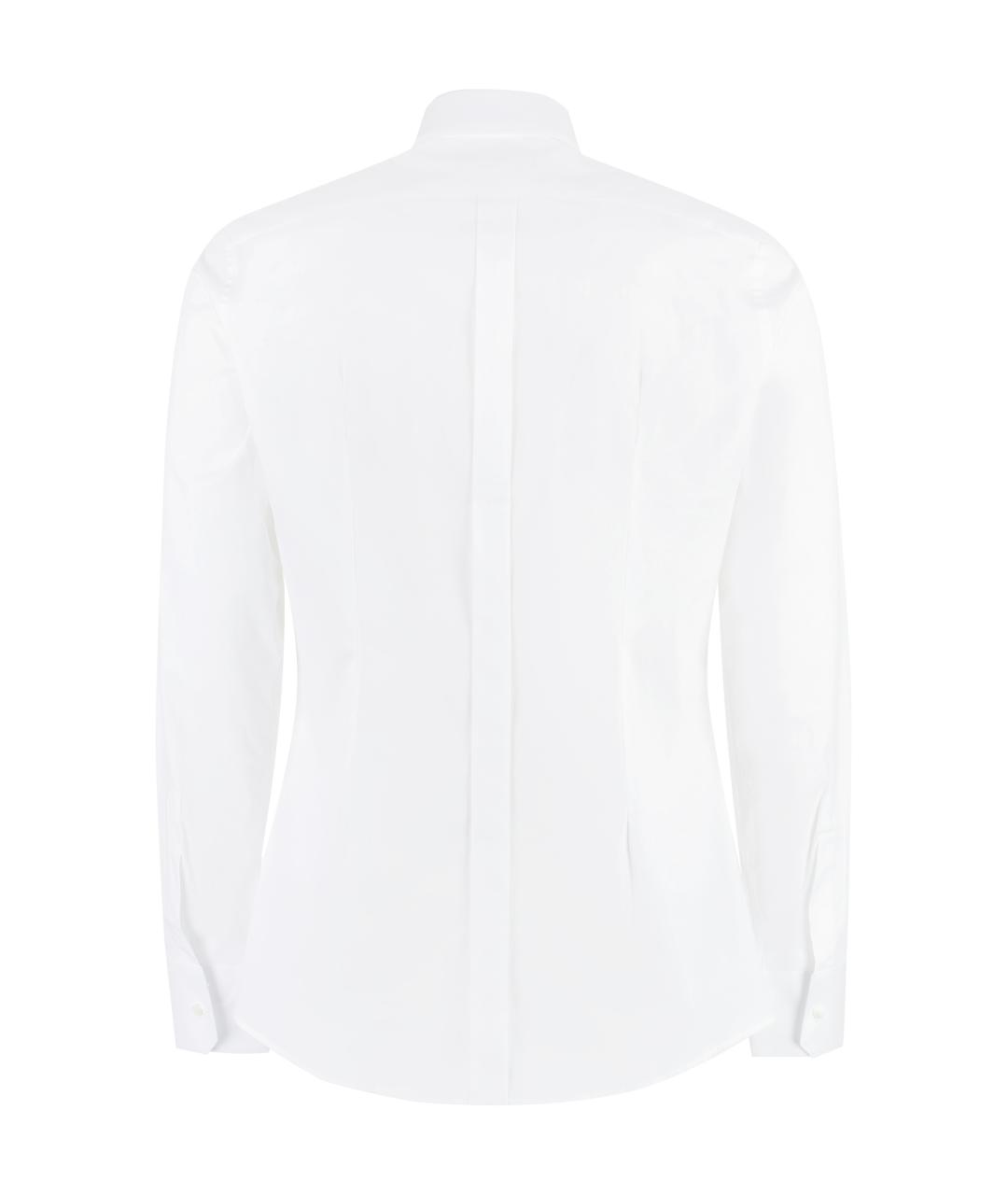 DOLCE&GABBANA Белая хлопковая классическая рубашка, фото 2