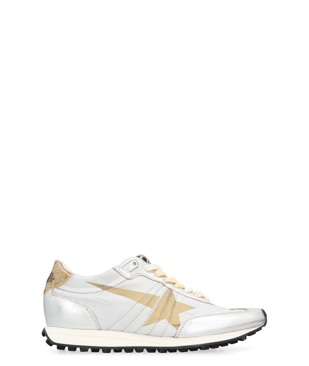 GOLDEN GOOSE DELUXE BRAND Серебряные синтетические кроссовки, фото 1