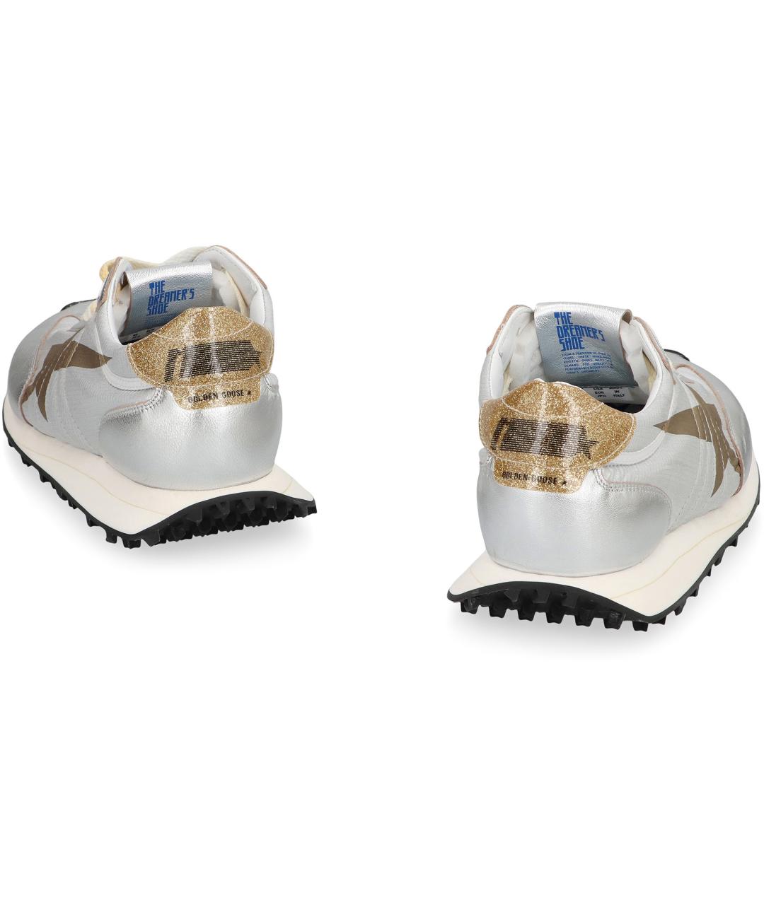 GOLDEN GOOSE DELUXE BRAND Серебряные синтетические кроссовки, фото 4