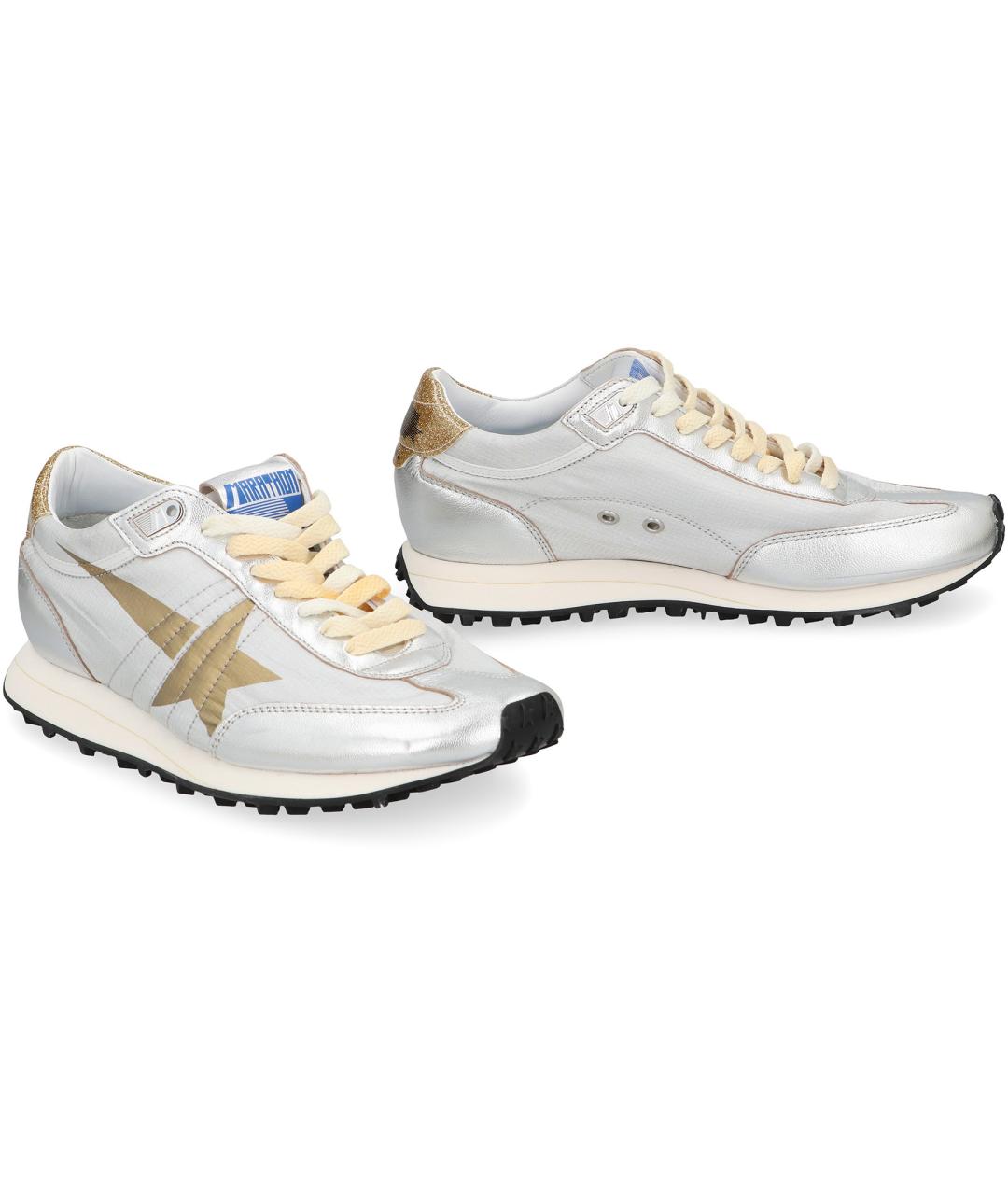 GOLDEN GOOSE DELUXE BRAND Серебряные синтетические кроссовки, фото 3