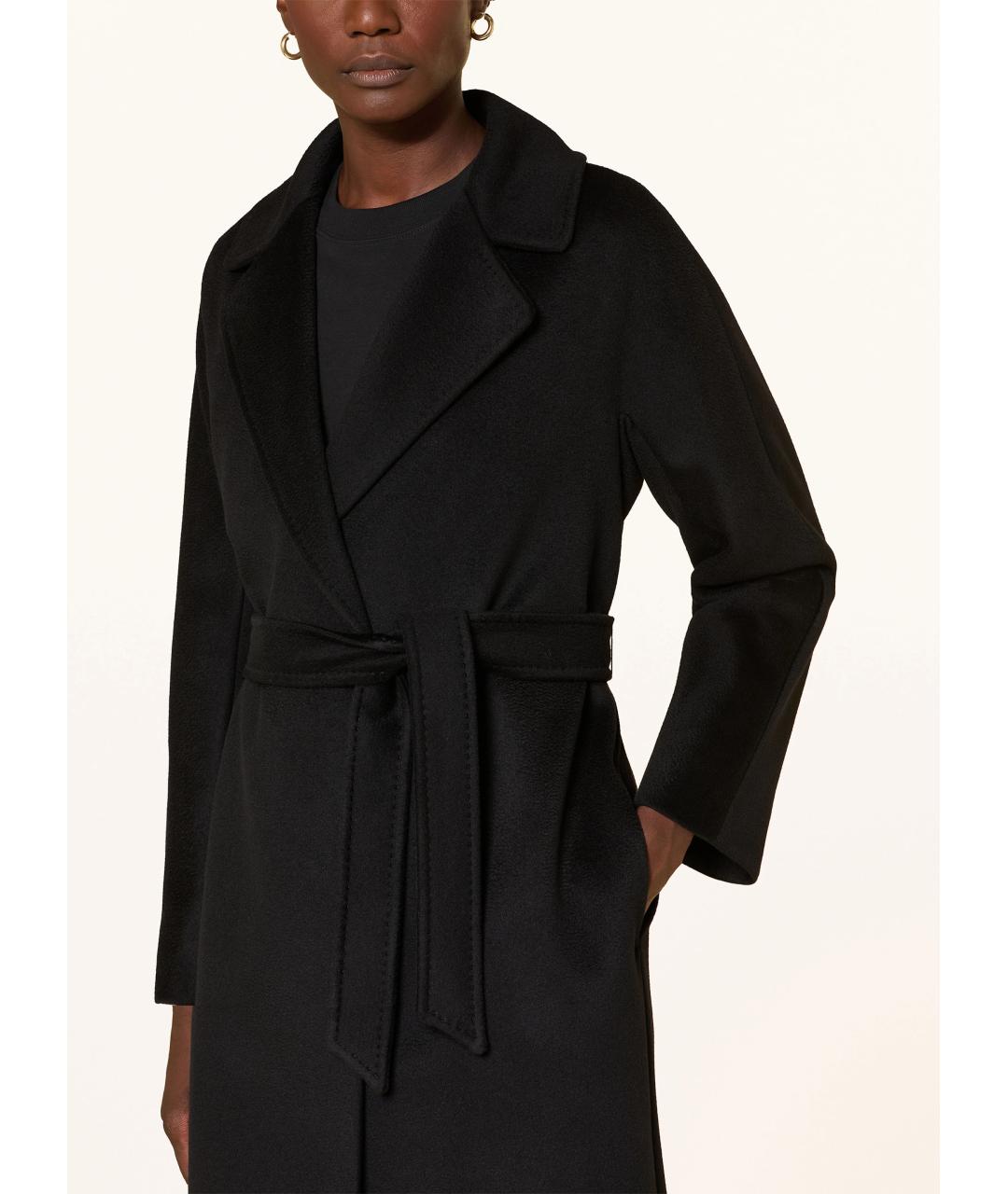 MAX MARA STUDIO Черное кашемировое пальто, фото 3