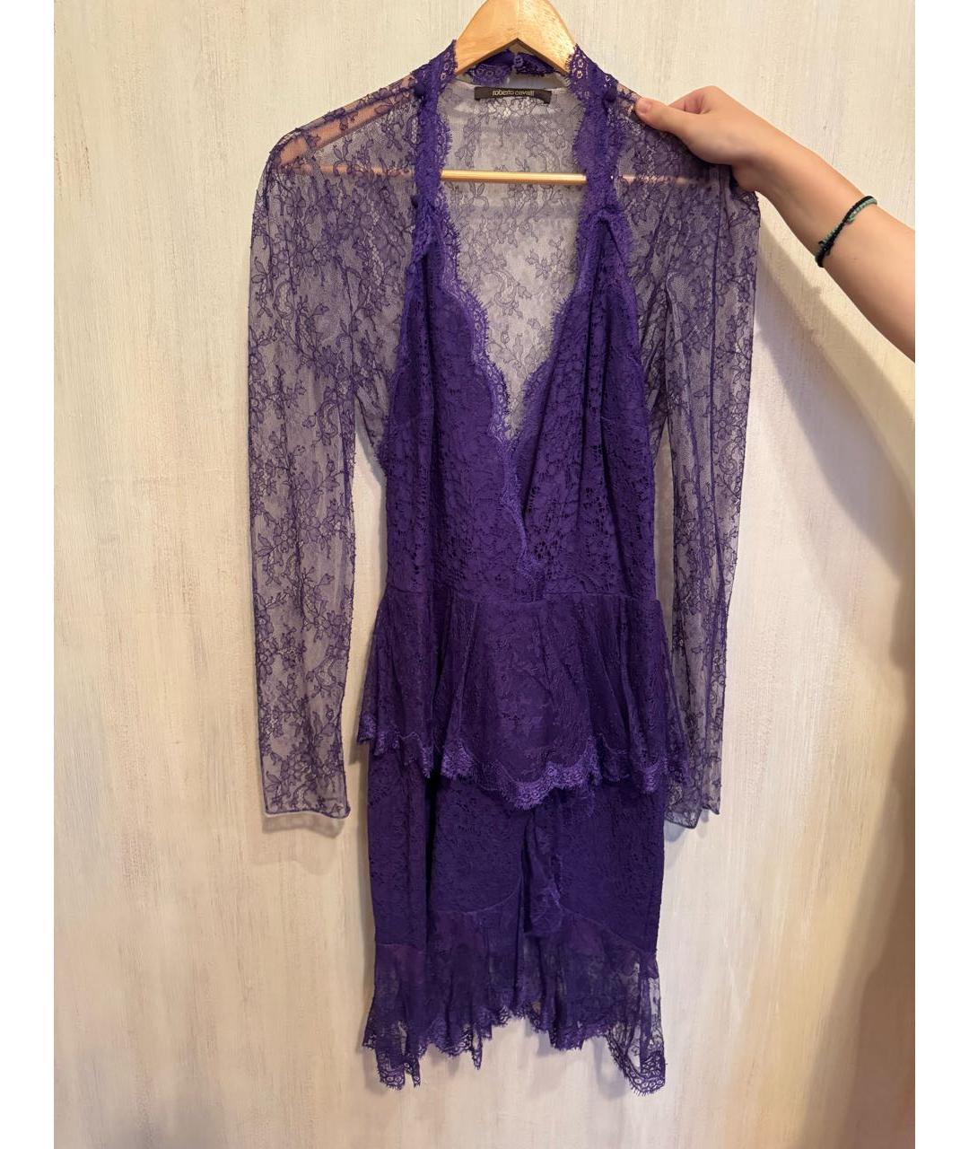 JUST CAVALLI Фиолетовое повседневное платье, фото 5