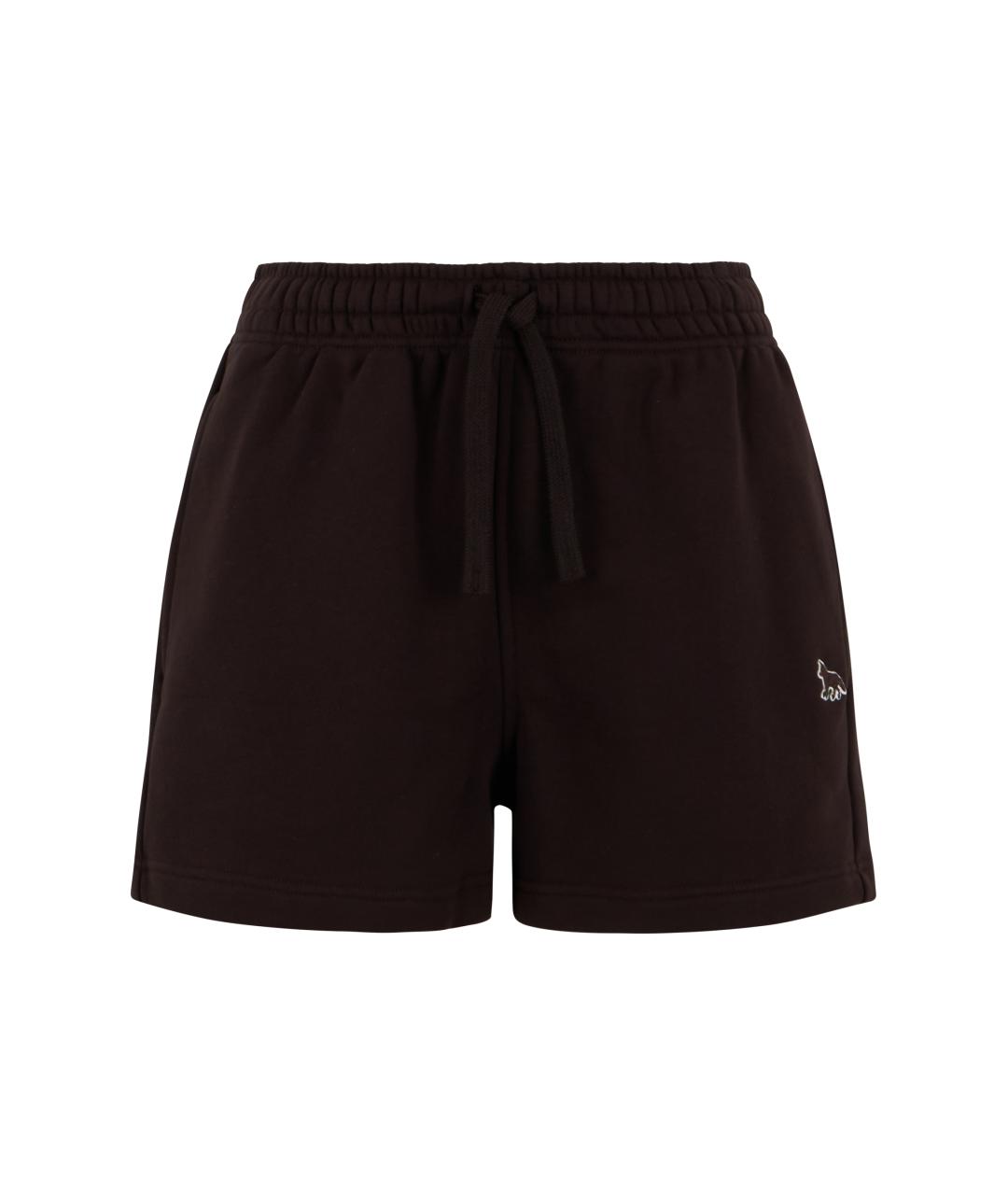 MAISON KITSUNE Коричневые хлопковые шорты, фото 1