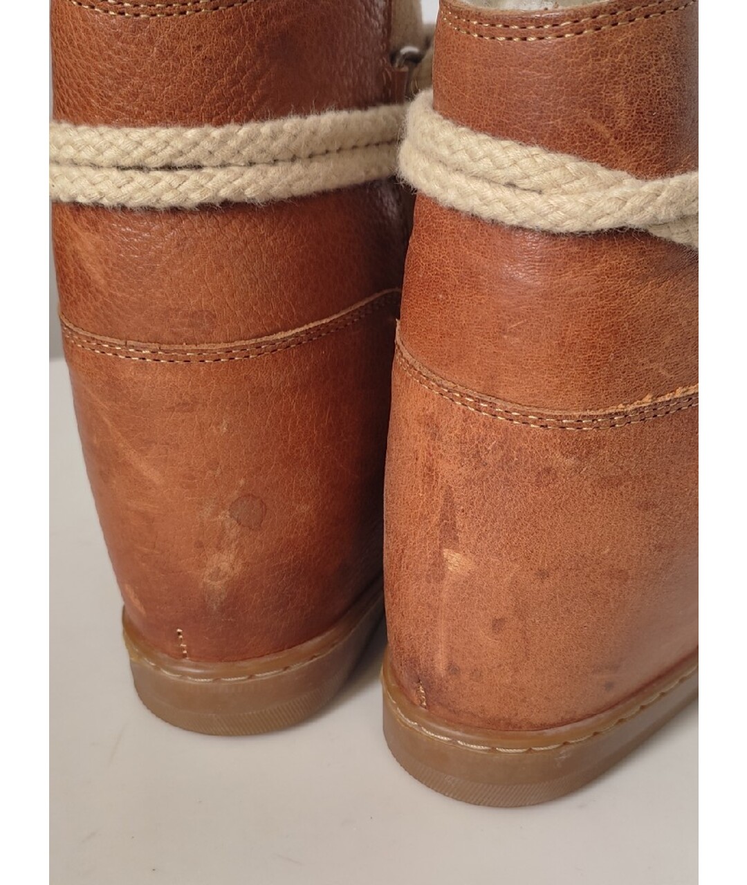 ISABEL MARANT ETOILE Коричневые кожаные сапоги, фото 6