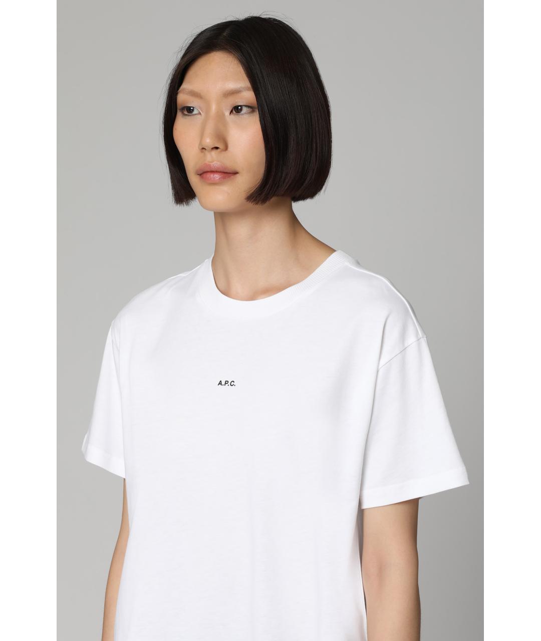 A.P.C. Белая хлопковая футболка, фото 5