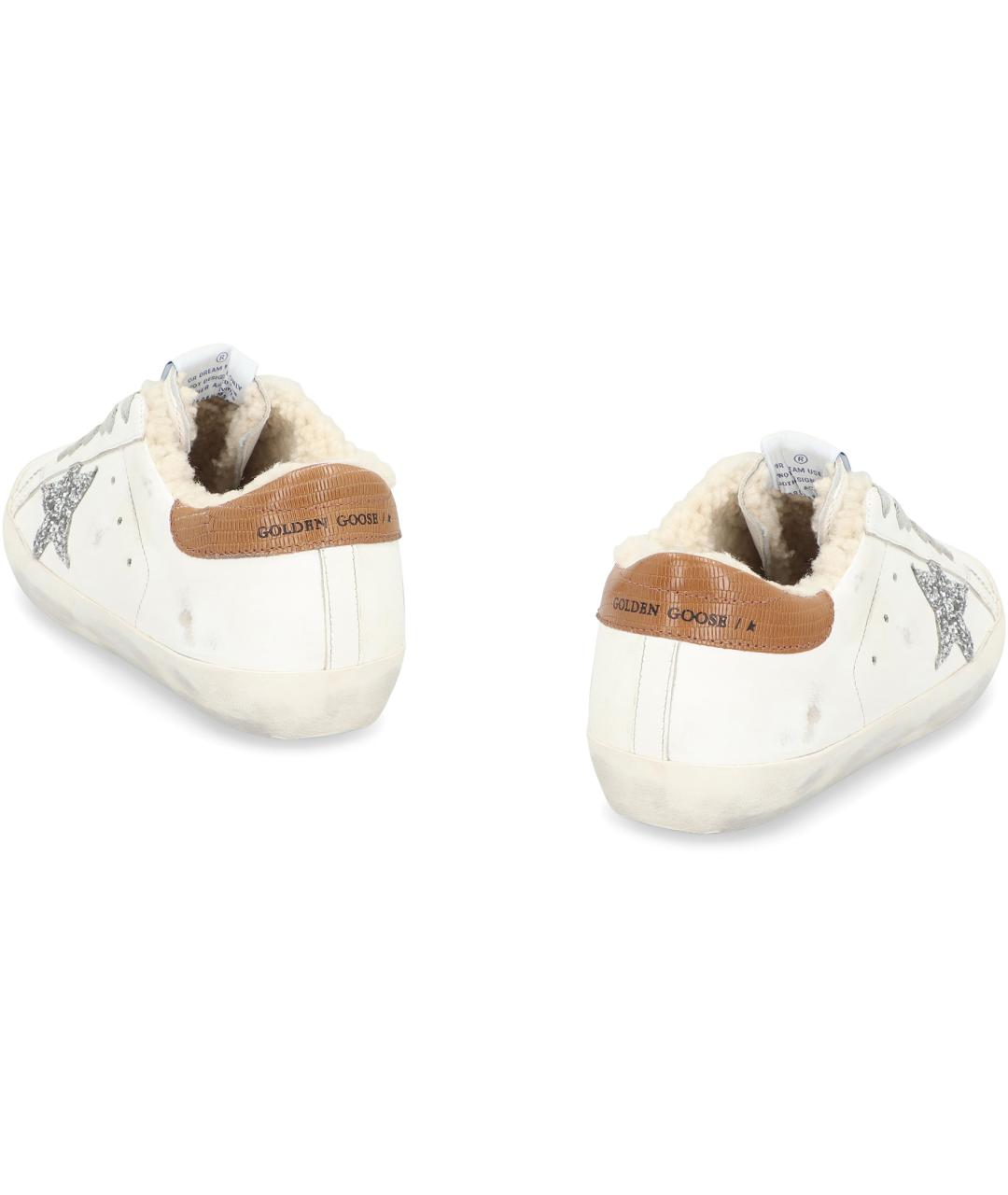 GOLDEN GOOSE DELUXE BRAND Белые кожаные кроссовки, фото 4