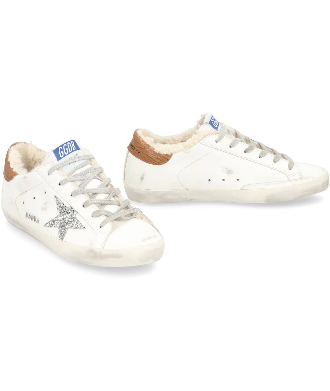 GOLDEN GOOSE DELUXE BRAND Белые кожаные кроссовки, фото 3