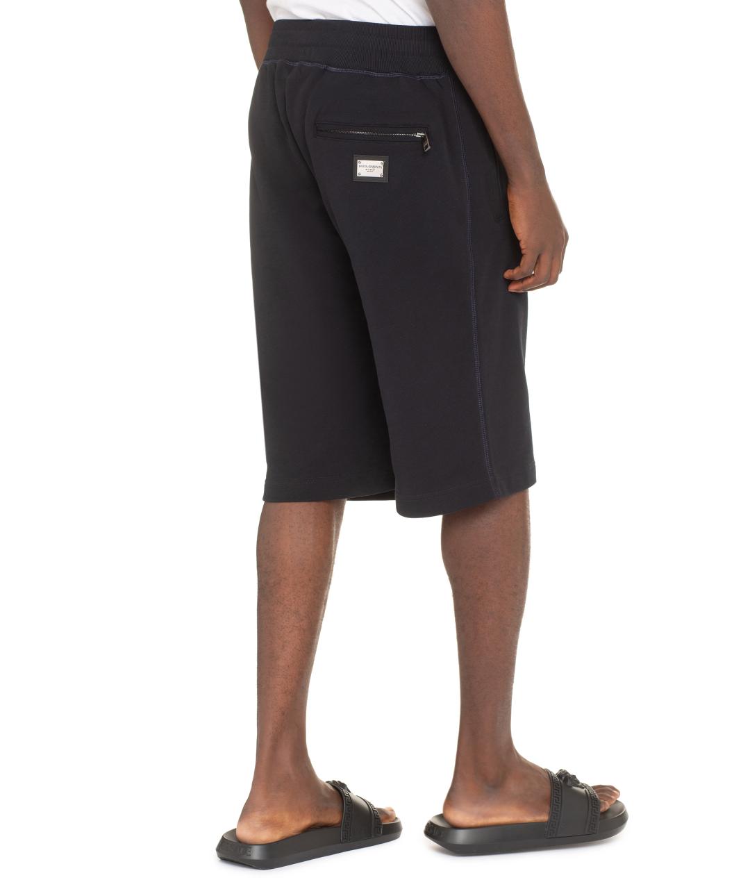 DOLCE&GABBANA Синие хлопковые шорты, фото 4