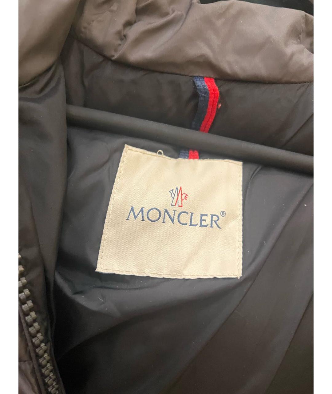 MONCLER Черный меховой пуховик, фото 3