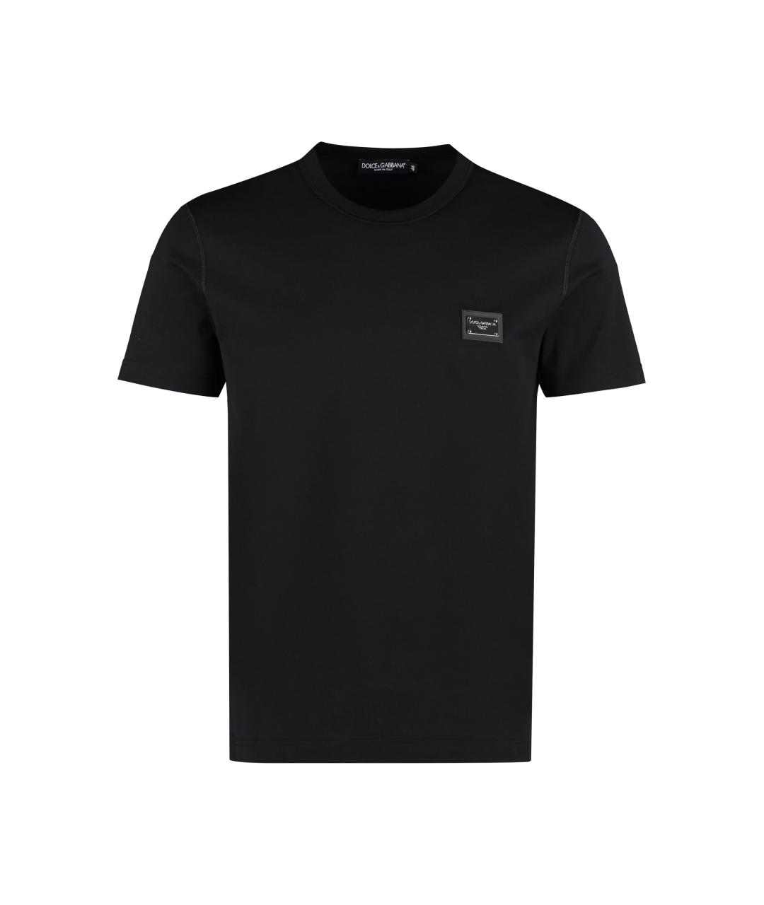 DOLCE&GABBANA Черная хлопковая футболка, фото 1