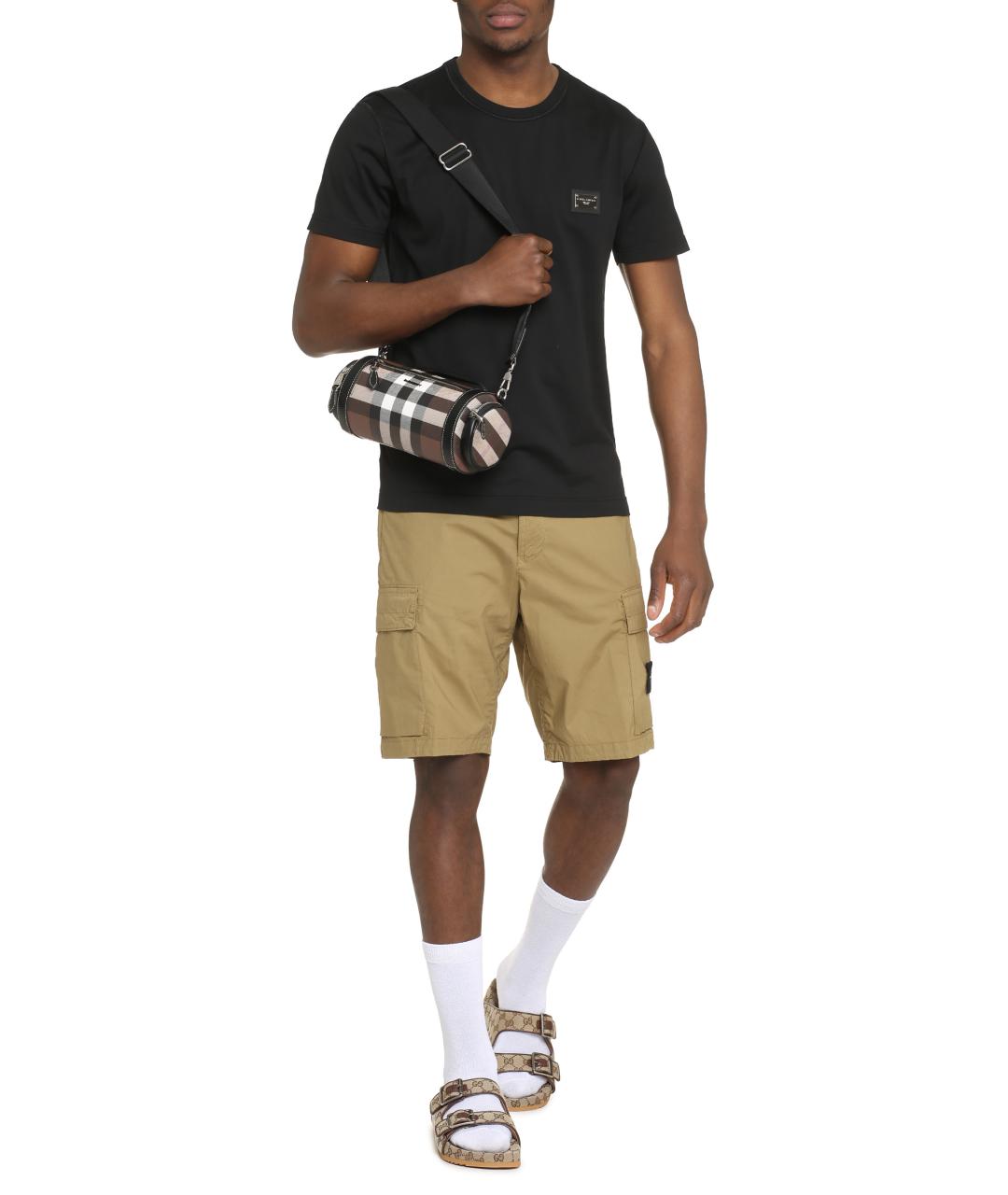 DOLCE&GABBANA Черная хлопковая футболка, фото 3