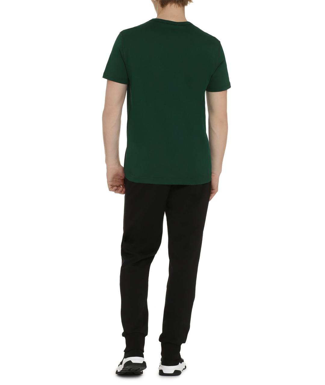 DOLCE&GABBANA Зеленая хлопковая футболка, фото 4