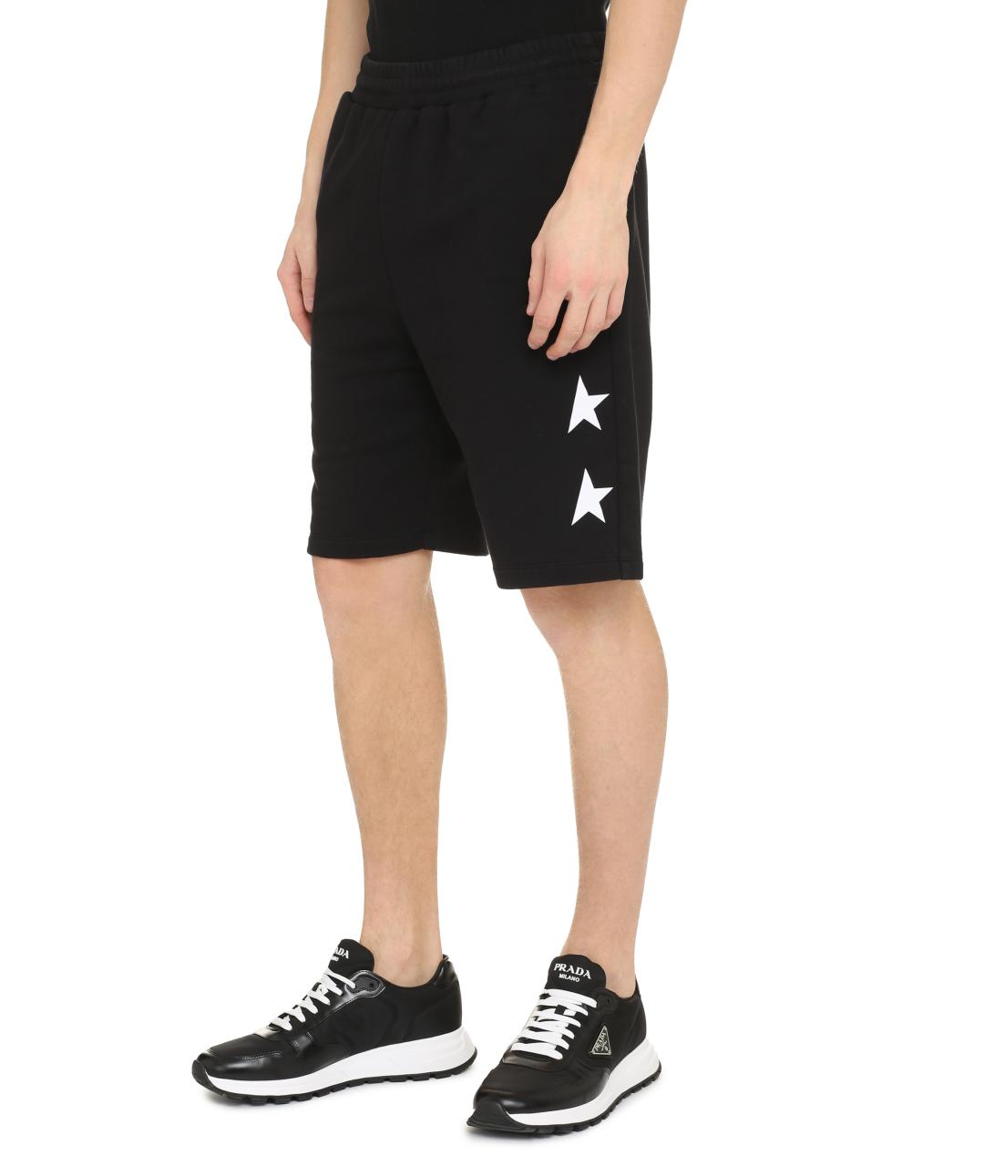 GOLDEN GOOSE DELUXE BRAND Черные хлопковые шорты, фото 3