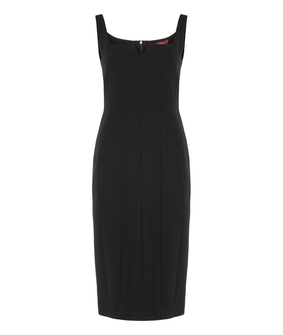 MAX MARA STUDIO Черное полиамидовое повседневное платье, фото 3