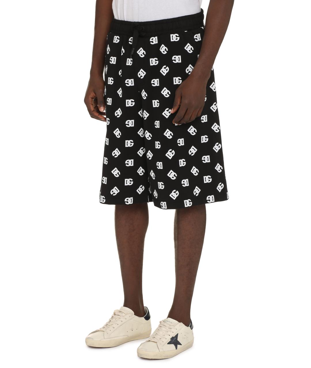 DOLCE&GABBANA Черные хлопковые шорты, фото 3