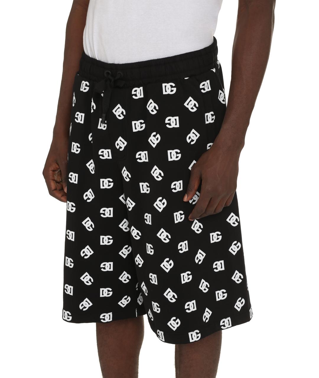 DOLCE&GABBANA Черные хлопковые шорты, фото 5