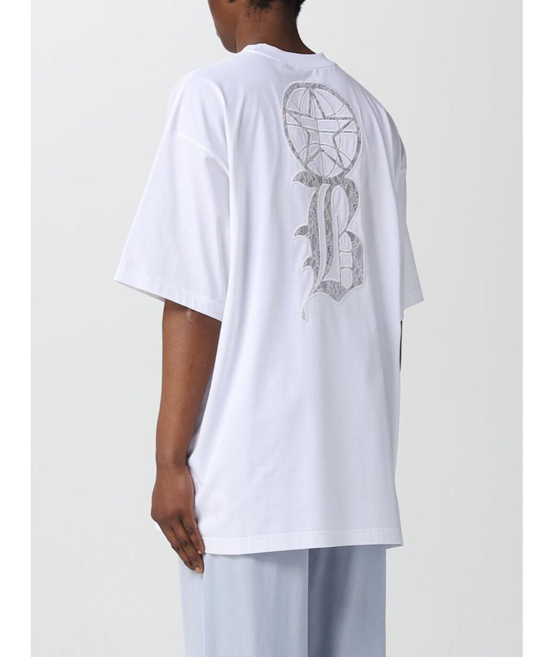 BURBERRY Белая хлопковая футболка, фото 6