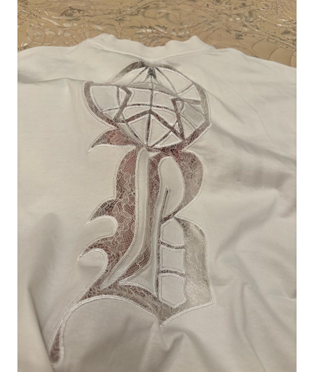 BURBERRY Белая хлопковая футболка, фото 3