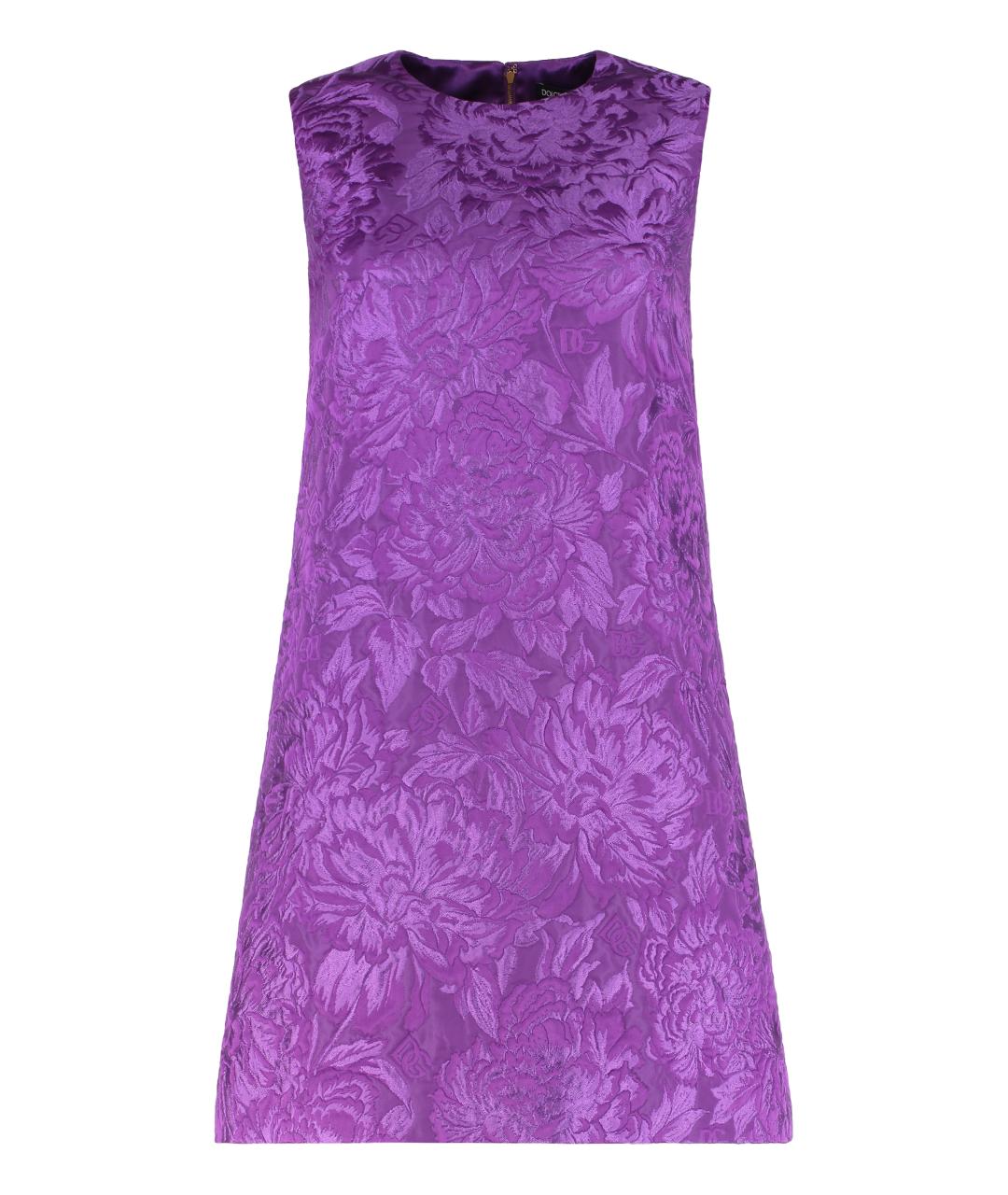DOLCE&GABBANA Фиолетовое хлопковое повседневное платье, фото 1