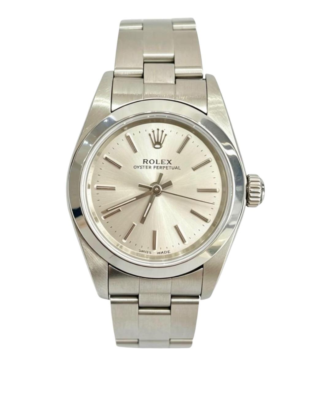 ROLEX Серебряные металлические часы, фото 1