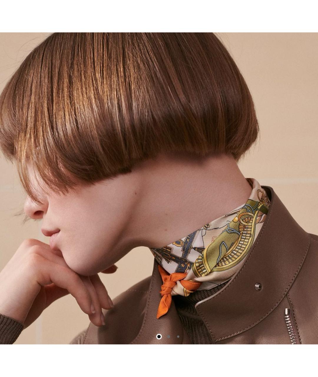 HERMES Мульти шелковый платок, фото 5