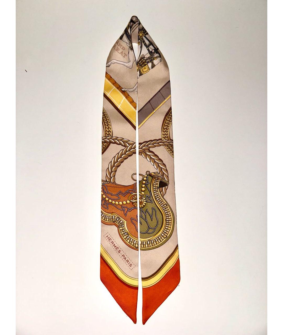 HERMES Мульти шелковый платок, фото 6
