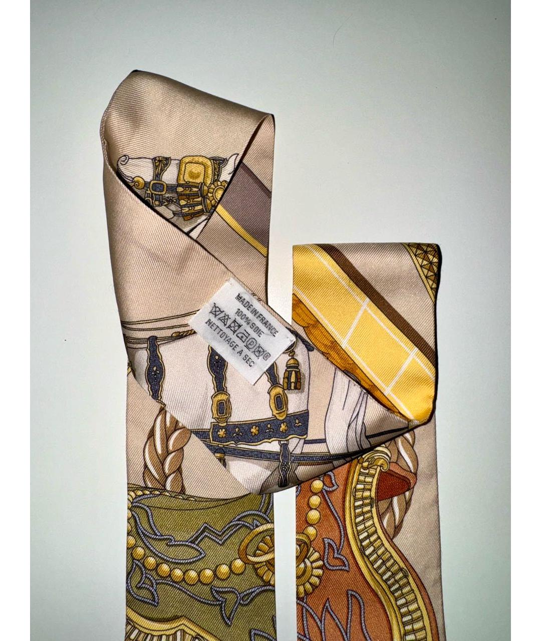 HERMES Мульти шелковый платок, фото 4