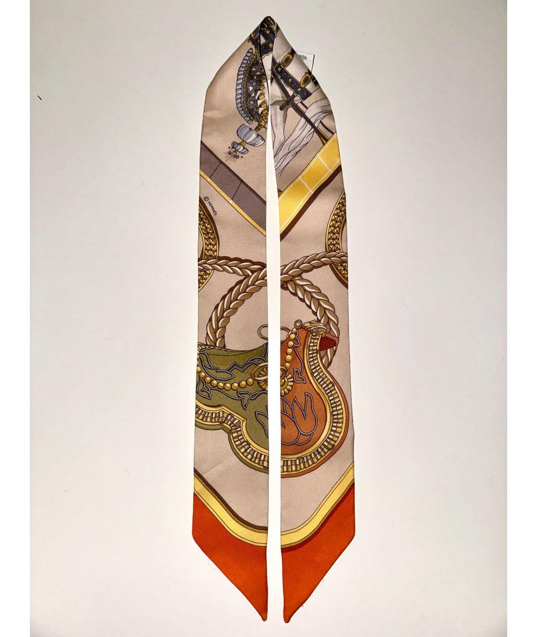 HERMES Мульти шелковый платок, фото 3