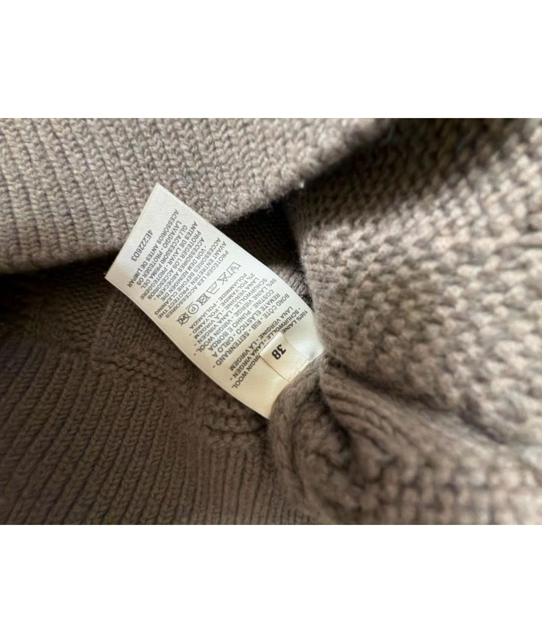 HERMES Хаки шерстяной джемпер / свитер, фото 4