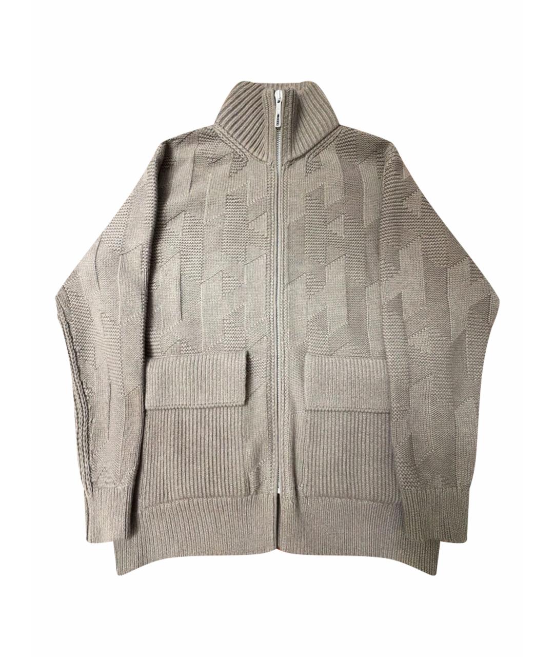 HERMES Хаки шерстяной джемпер / свитер, фото 1