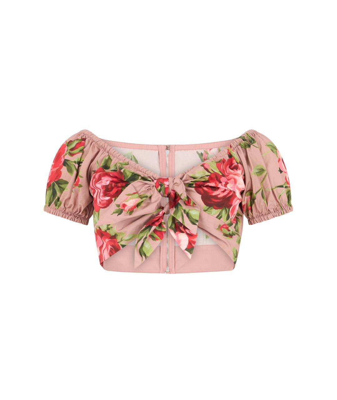 DOLCE&GABBANA Розовая хлопковая блузы, фото 1