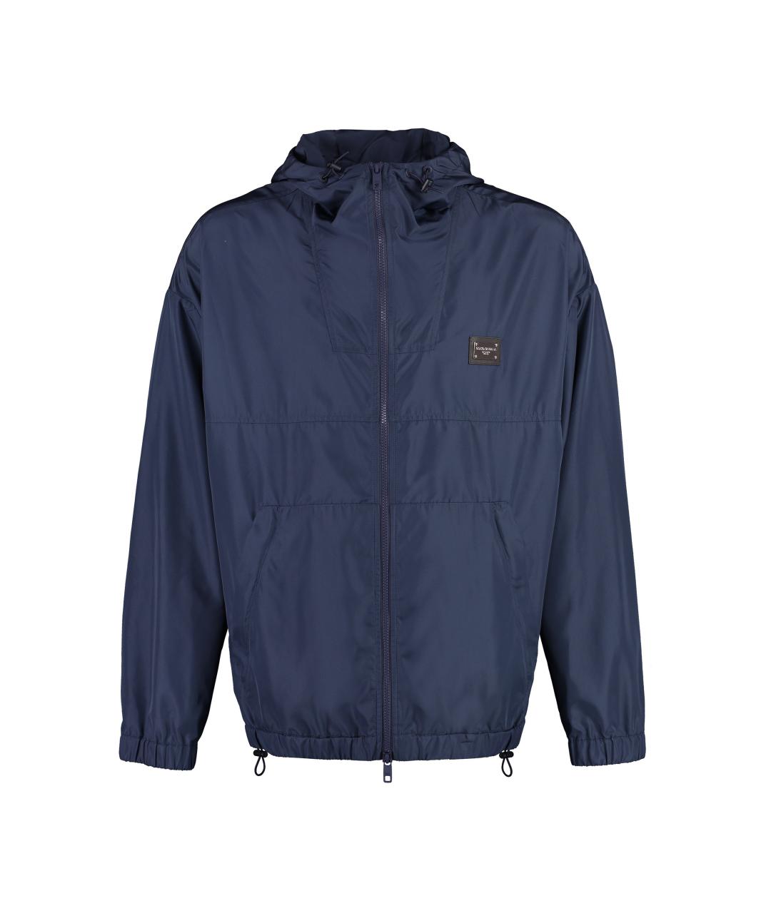 DOLCE&GABBANA Синяя полиэстеровая куртка, фото 1