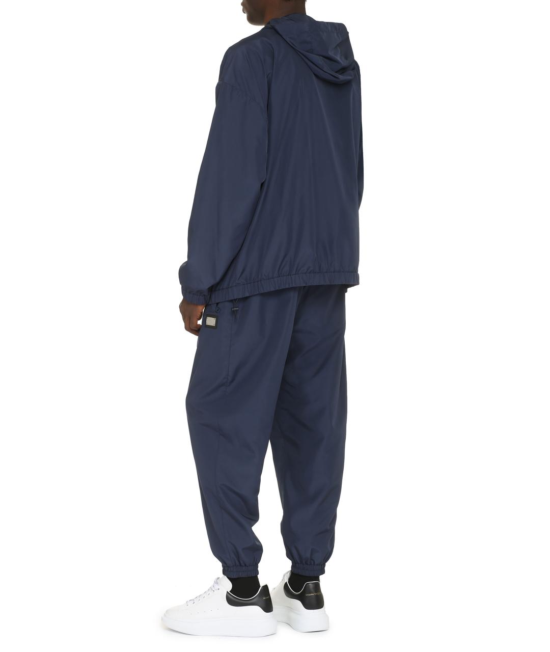 DOLCE&GABBANA Синяя полиэстеровая куртка, фото 4