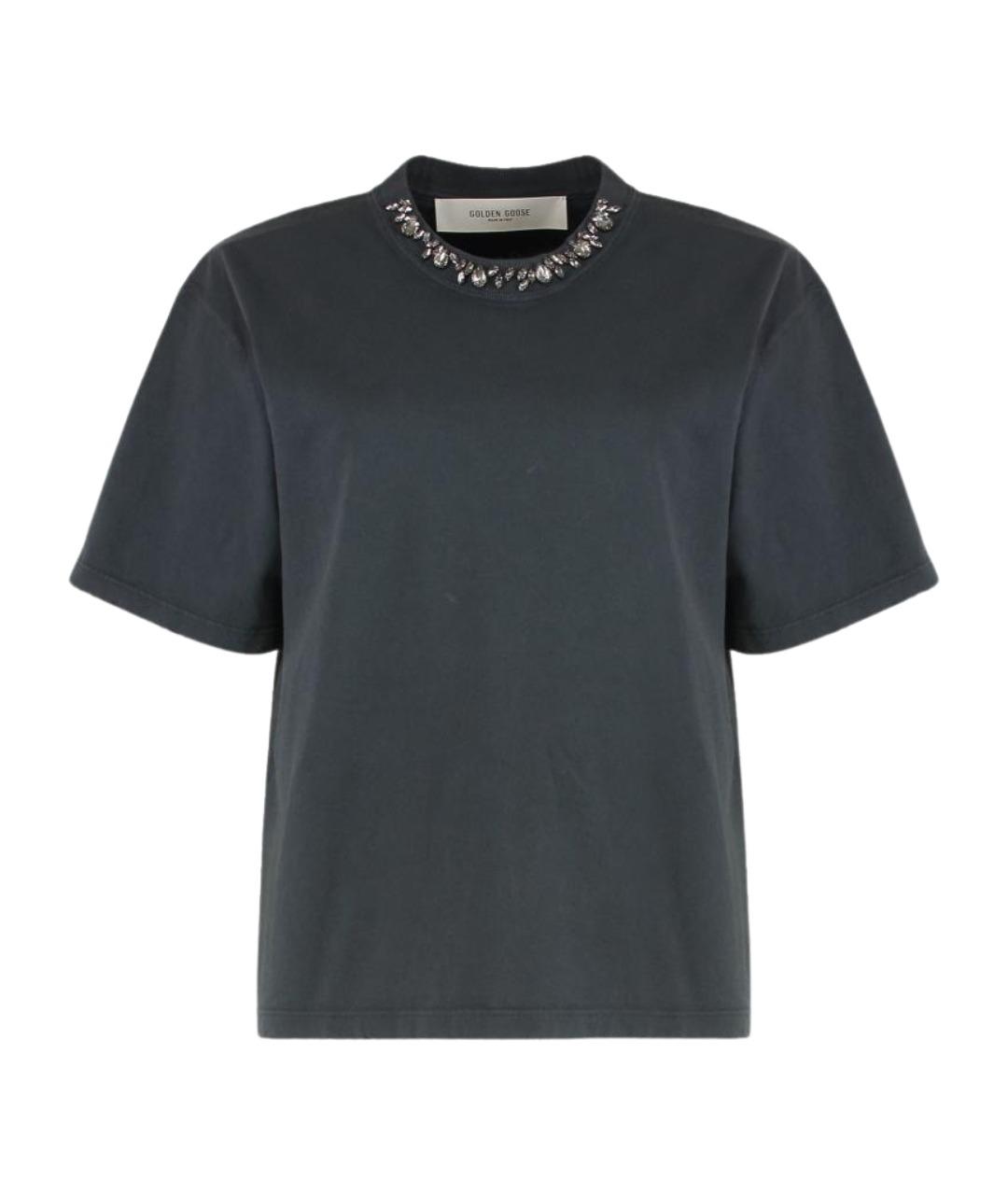 GOLDEN GOOSE DELUXE BRAND Серая хлопковая футболка, фото 1