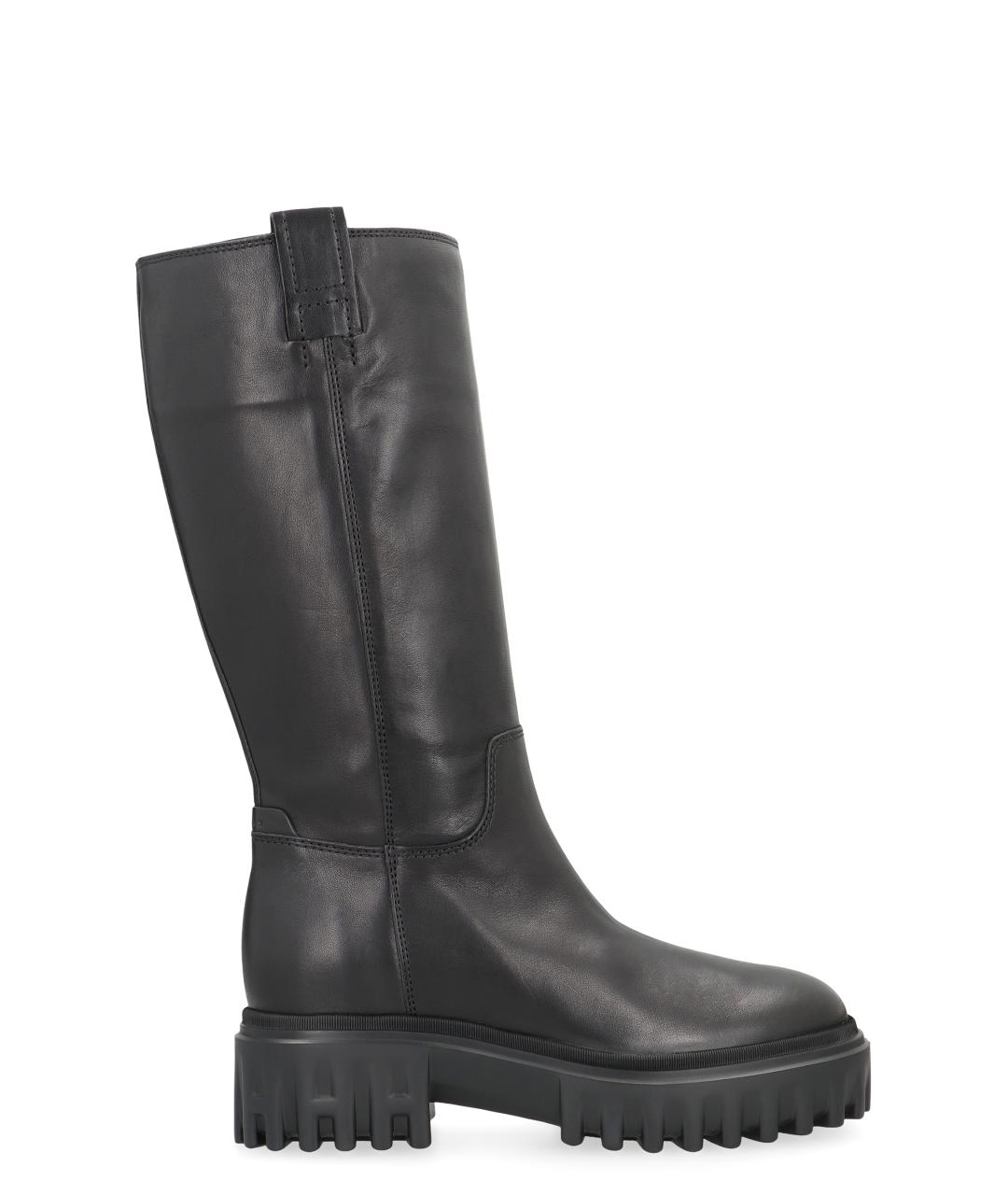 HOGAN Черные кожаные сапоги, фото 1