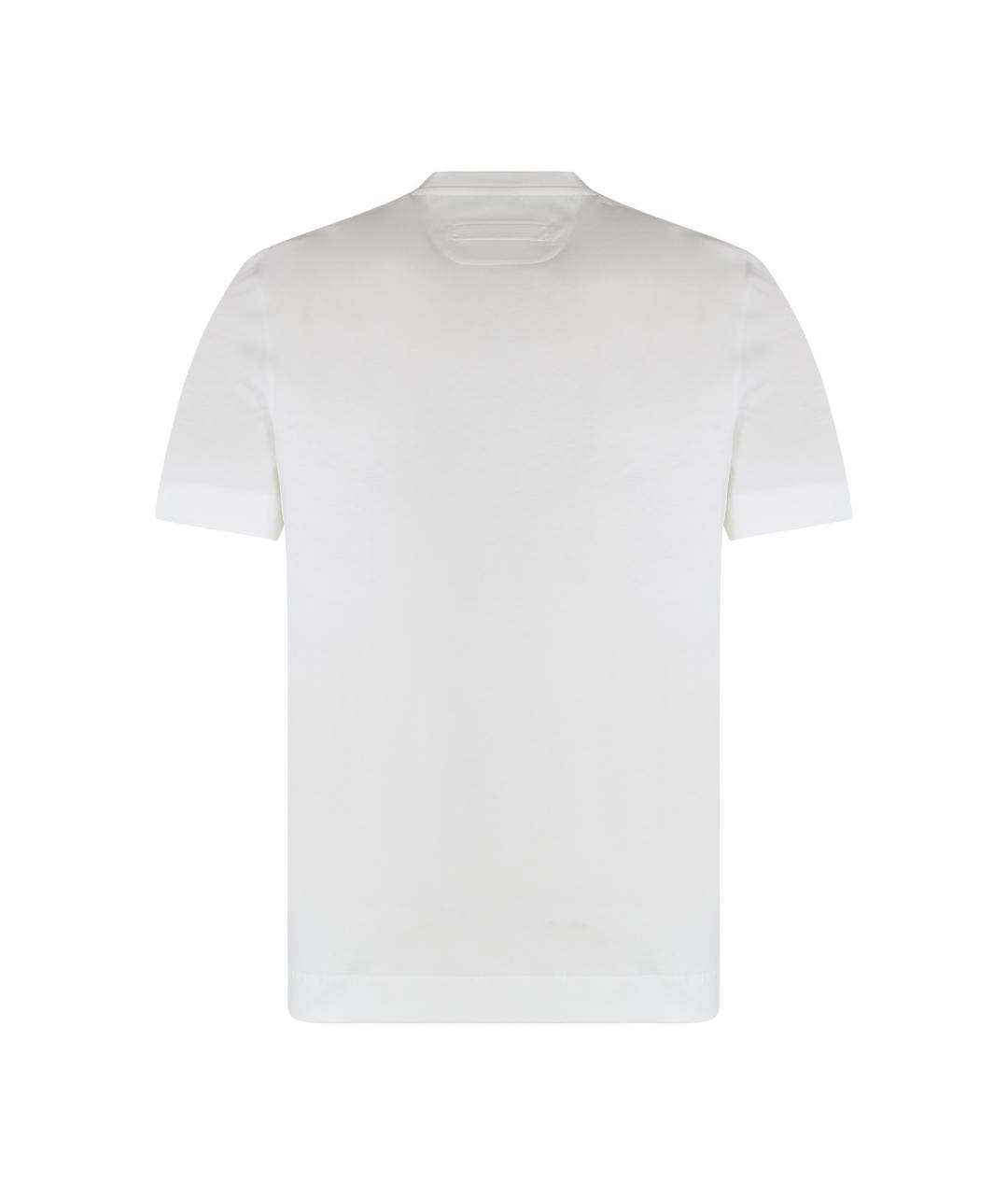 ZEGNA Белая хлопковая футболка, фото 2