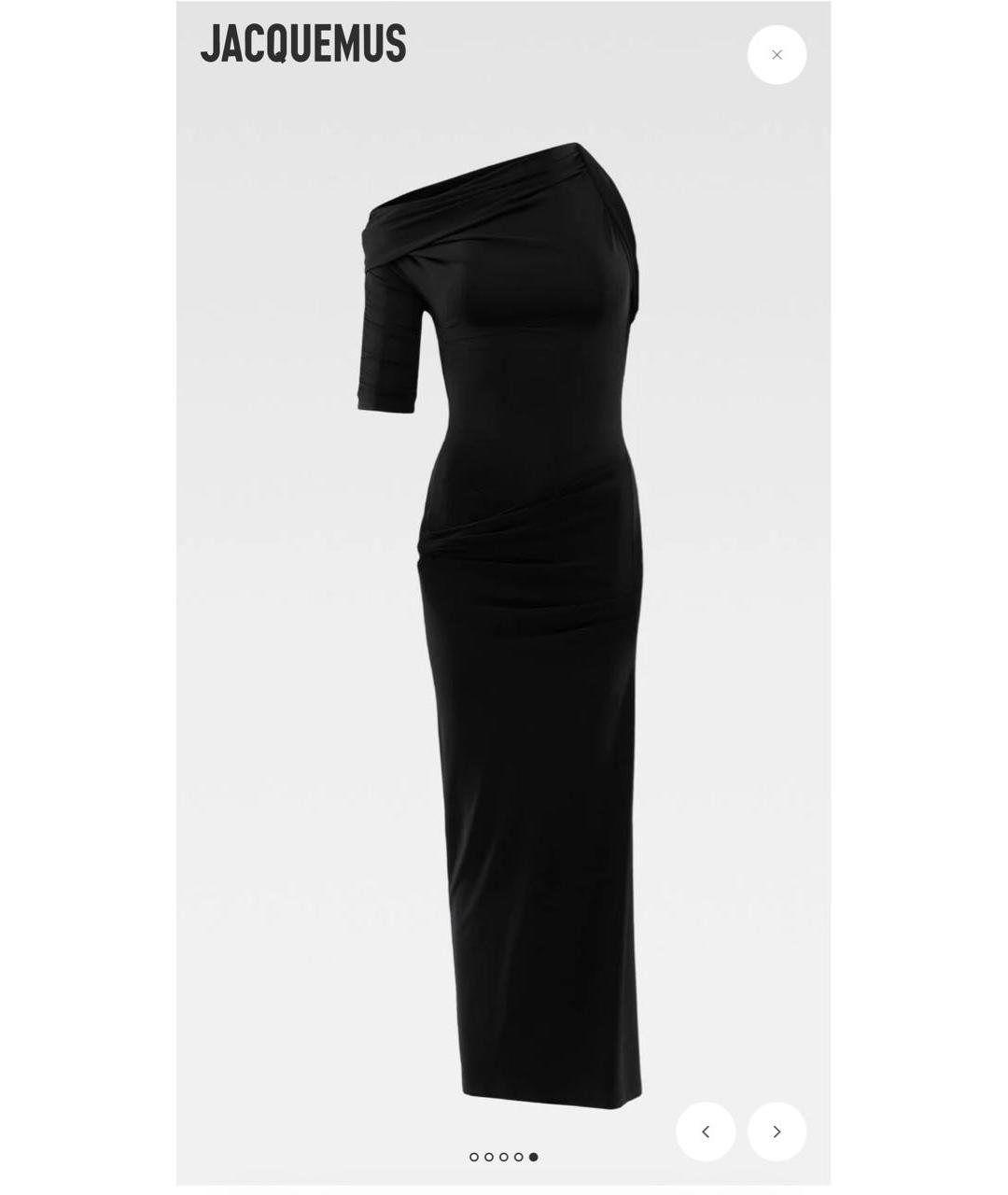 JACQUEMUS Черное вечернее платье, фото 4