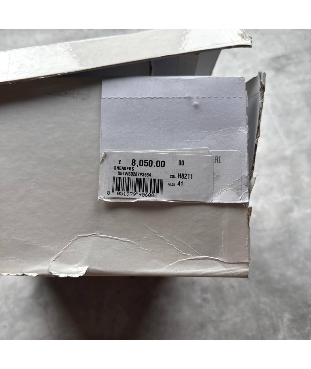 MAISON MARGIELA Белые кожаные высокие кроссовки / кеды, фото 7