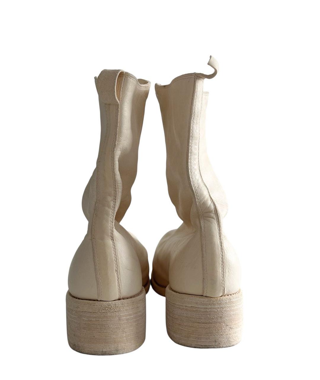 GUIDI Бежевые кожаные ботинки, фото 3