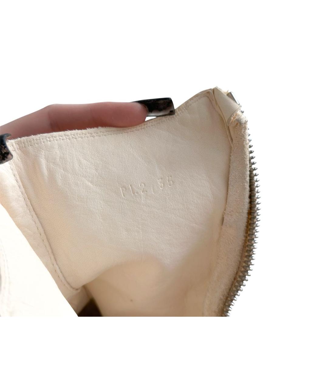 GUIDI Бежевые кожаные ботинки, фото 5