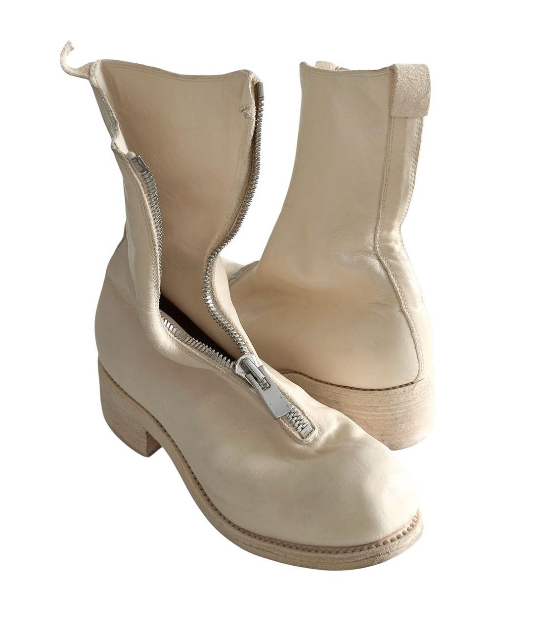 GUIDI Бежевые кожаные ботинки, фото 2