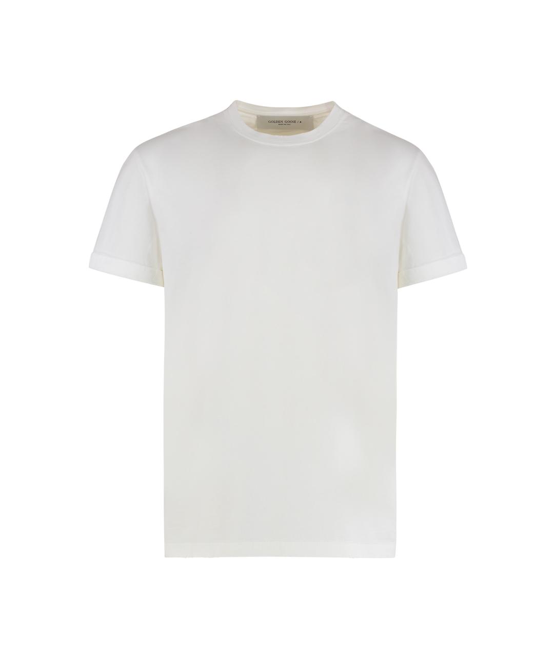 GOLDEN GOOSE DELUXE BRAND Белая хлопковая футболка, фото 1