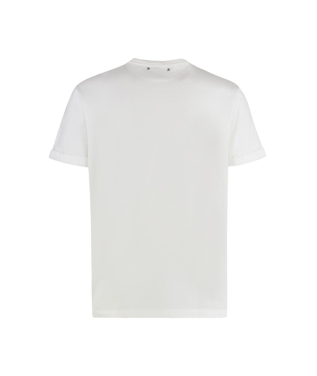 GOLDEN GOOSE DELUXE BRAND Белая хлопковая футболка, фото 2