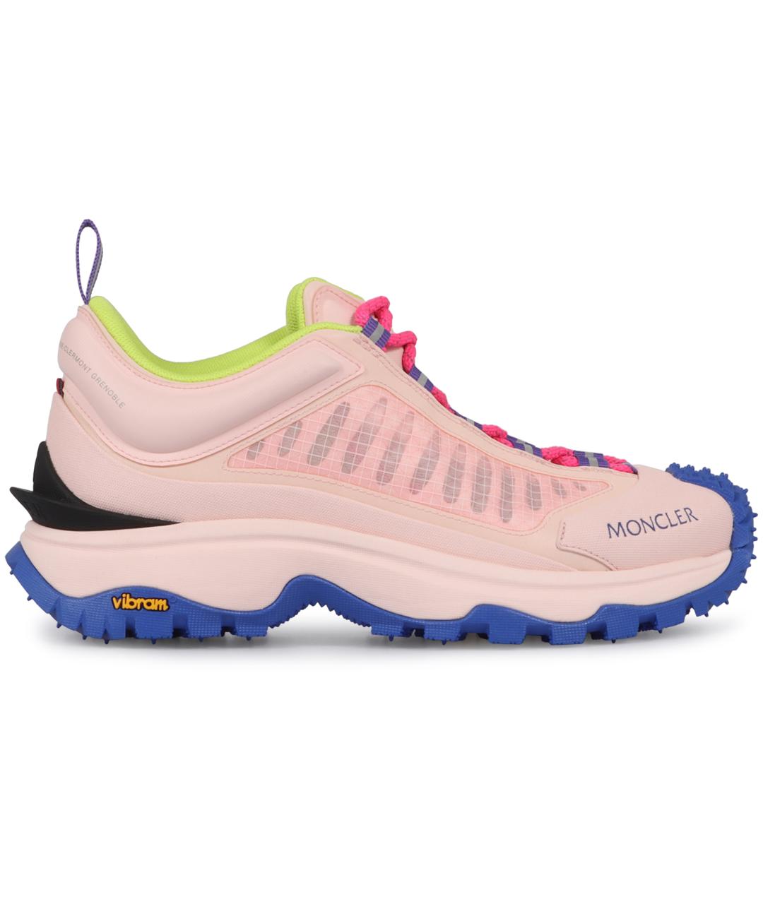 MONCLER Розовые текстильные кроссовки, фото 2