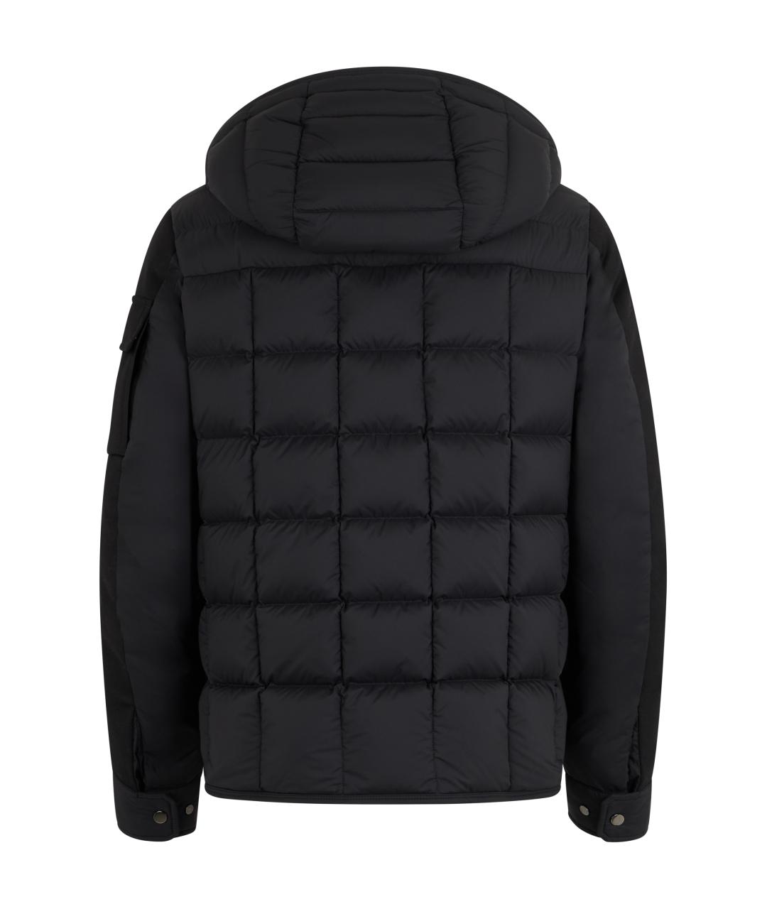 MONCLER Черный полиамидовый пуховик, фото 2