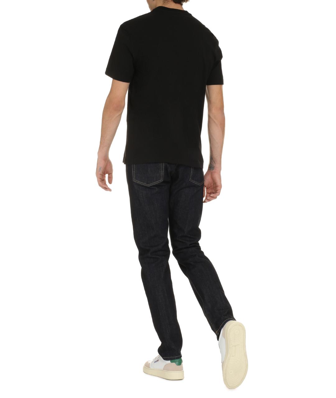 GOLDEN GOOSE DELUXE BRAND Черная хлопковая футболка, фото 4